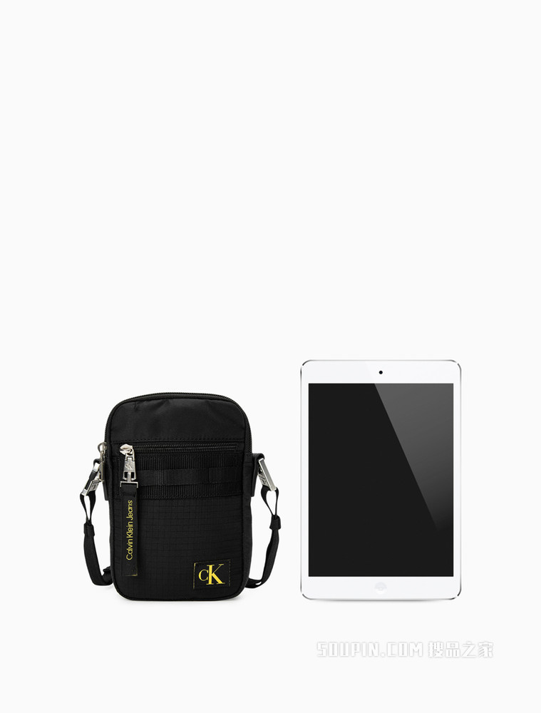 Calvin Klein 男士可拆卸背带荧光色LOGO绣片手机挎包HP1777