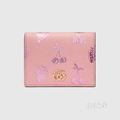 情人节特别款GG Marmont系列钱包 粉色皮革
