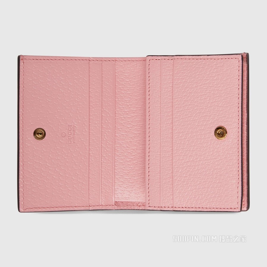 情人节特别款GG Marmont系列钱包 粉色皮革