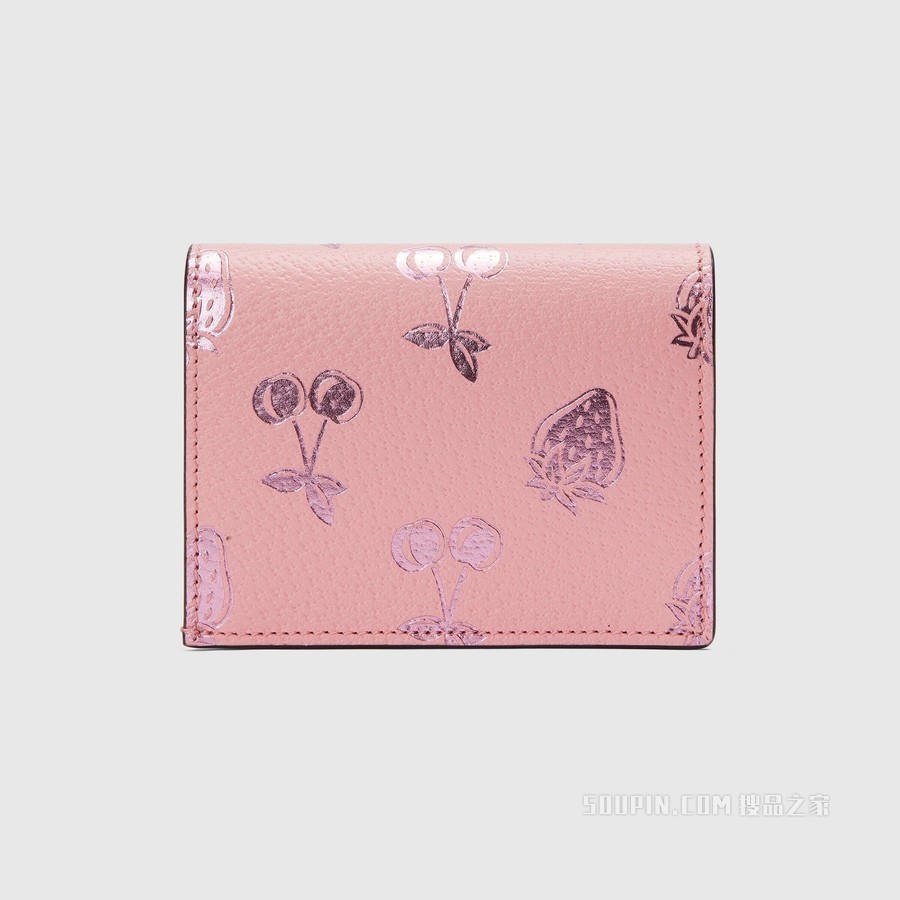 情人节特别款GG Marmont系列钱包 粉色皮革