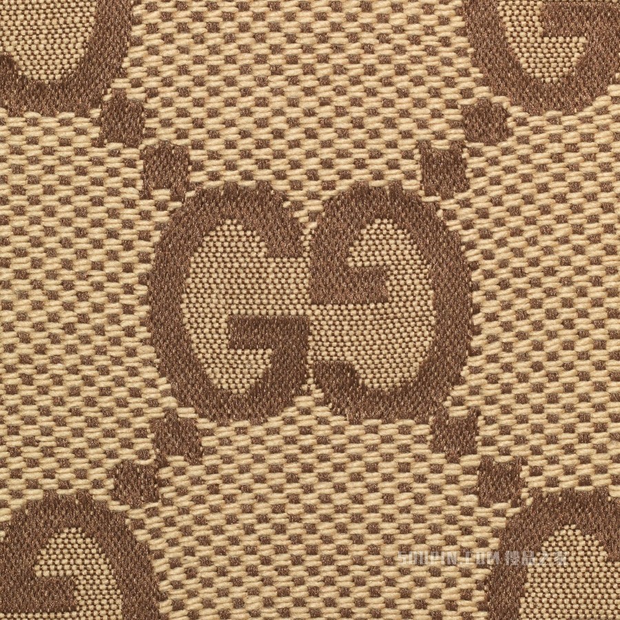 Maxi GG帆布衬衫 驼色和乌木色