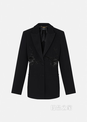 水晶刺绣西装外套