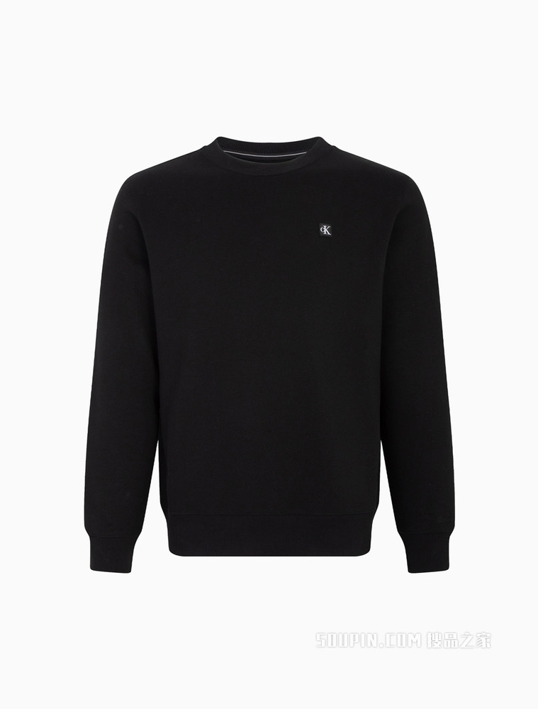 Calvin Klein 男士时尚圆领纯棉刺绣徽标卫衣J320775