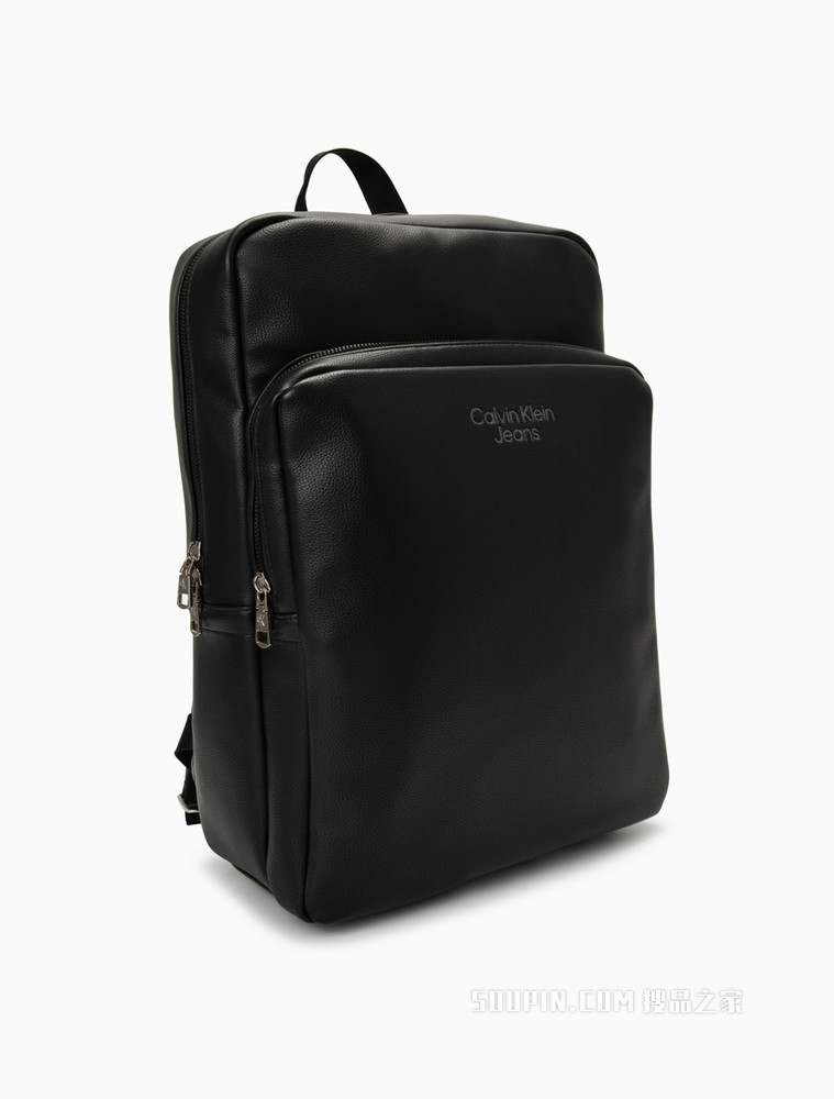 Calvin Klein 男士经典时尚拉链方形撞色LOGO双肩背包HH3064