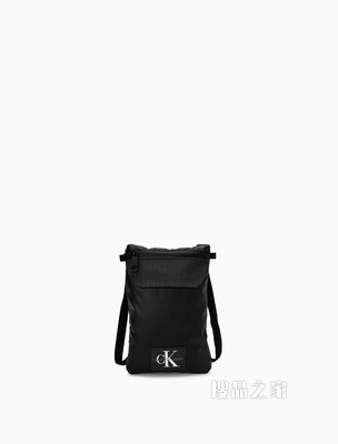Calvin Klein 男士简约可调节肩带LOGO贴片单肩斜挎包HH3083
