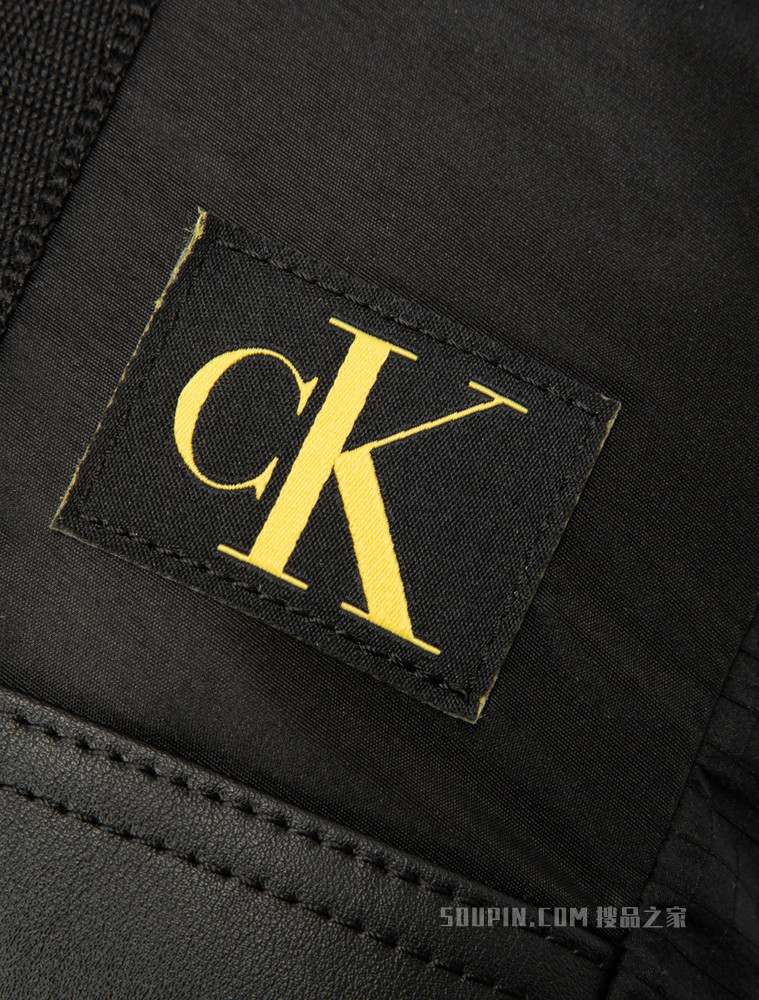 Calvin Klein 男士经典手提荧光色LOGO可卸肩带托特包HH3077