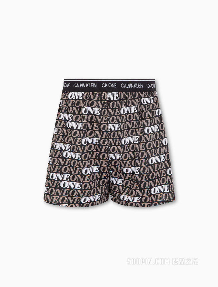 【One有引力带】Calvin Klein 男士纯棉Ckone字母满印宽松内裤NB2998