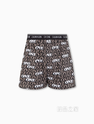 【One有引力带】Calvin Klein 男士纯棉Ckone字母满印宽松内裤NB2998