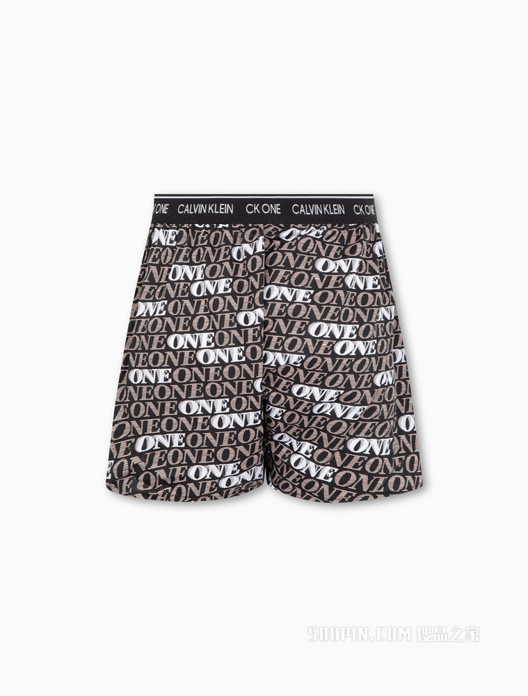 【One有引力带】Calvin Klein 男士纯棉Ckone字母满印宽松内裤NB2998