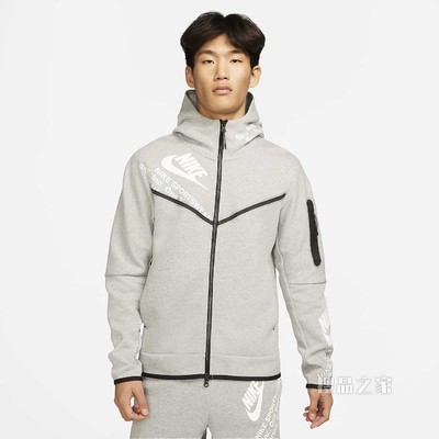 Nike Sportswear Tech Fleece 男子印花全长拉链开襟连帽衫