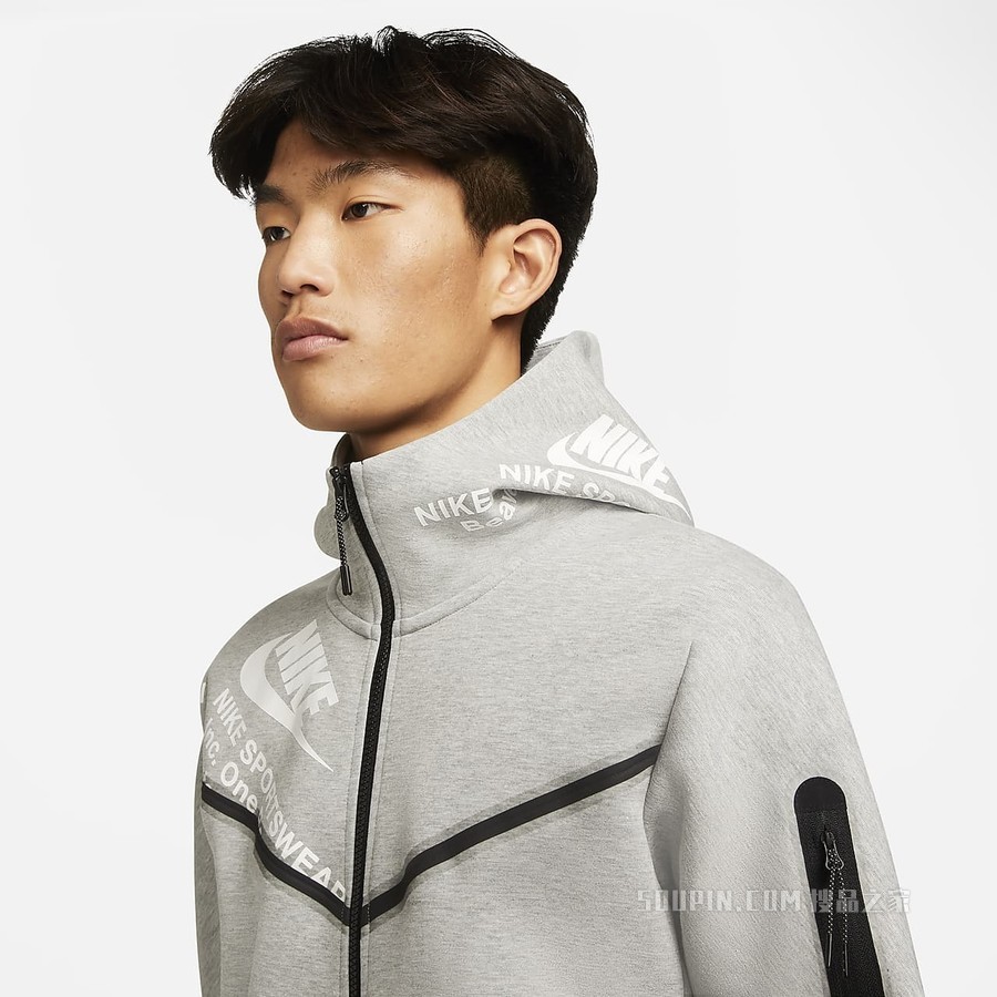 Nike Sportswear Tech Fleece 男子印花全长拉链开襟连帽衫