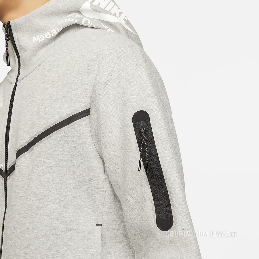 Nike Sportswear Tech Fleece 男子印花全长拉链开襟连帽衫