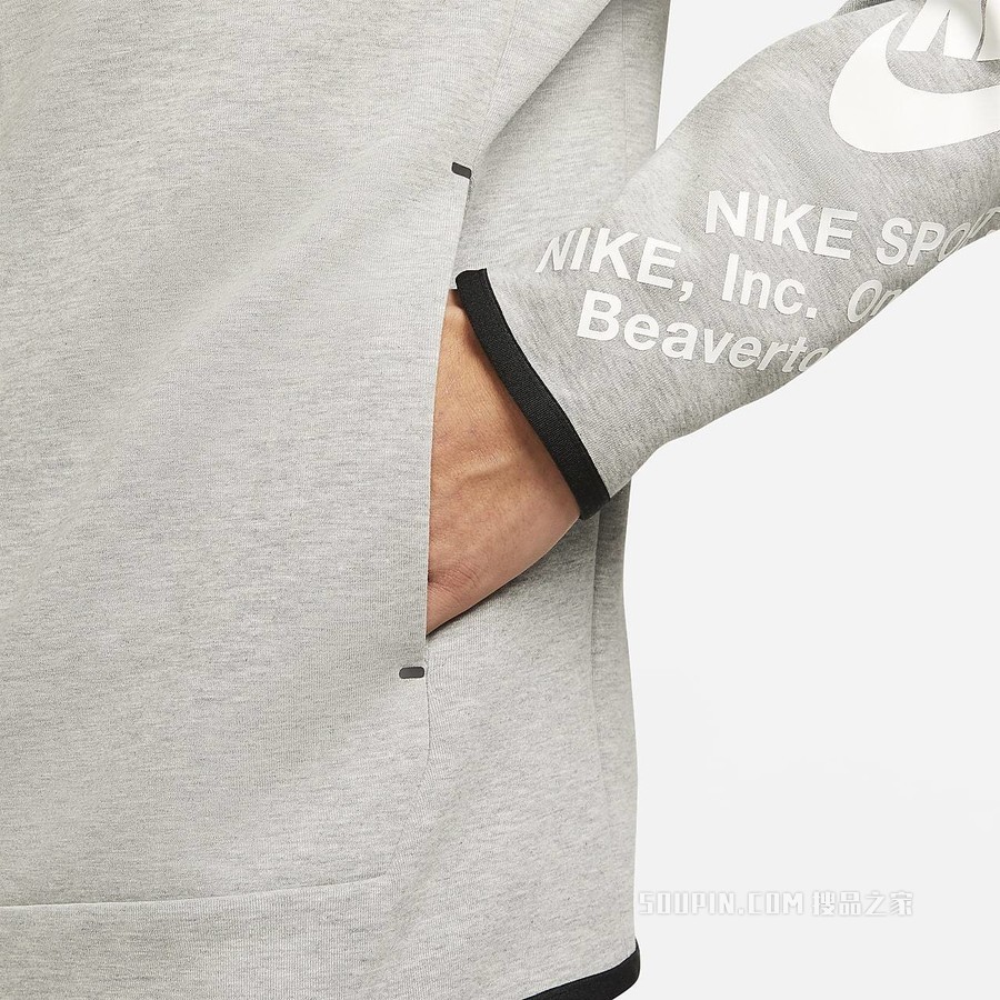 Nike Sportswear Tech Fleece 男子印花全长拉链开襟连帽衫