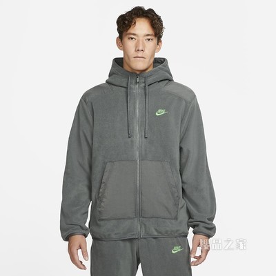 Nike Sportswear Style Essentials+ 男子全长拉链开襟起绒连帽衫