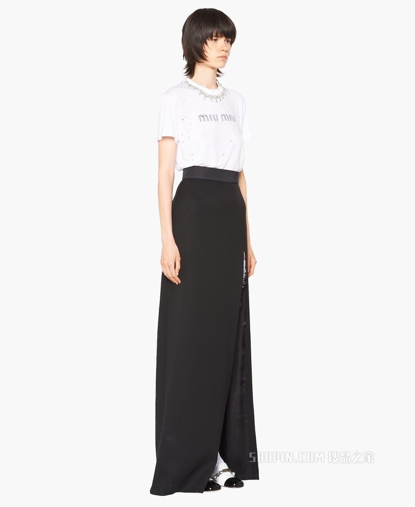 呢绒半身裙