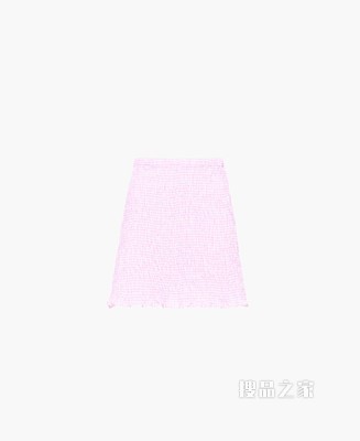 方格纹迷你半身裙