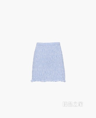 方格纹迷你半身裙