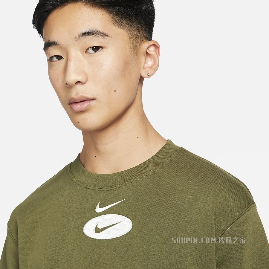 Nike Sportswear Swoosh League 男子起绒圆领上衣