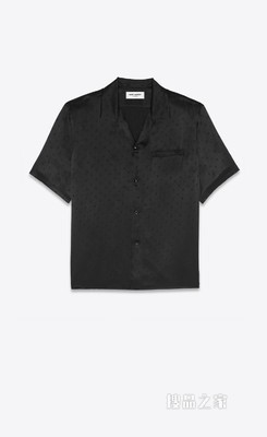 哑光和亮面桑蚕丝鲨鱼领衬衫