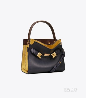 Lee Radziwill 迷你双层手提包 Tory 海军蓝