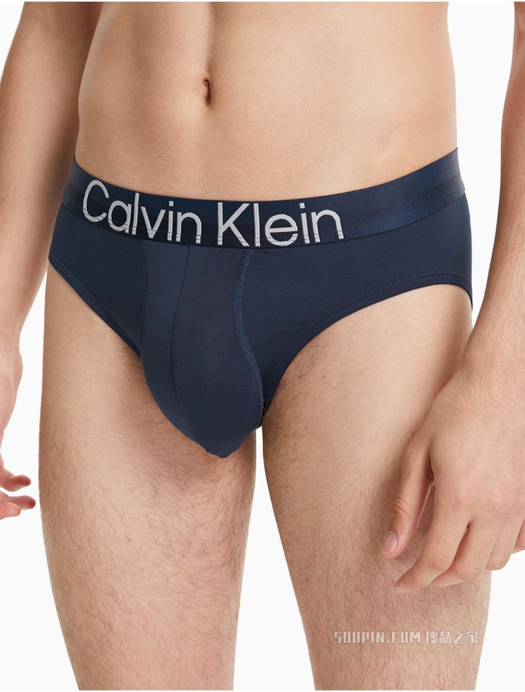 Calvin Klein 男士时尚醒目提花LOGO弹力腰边透气贴身三角内裤NB2973