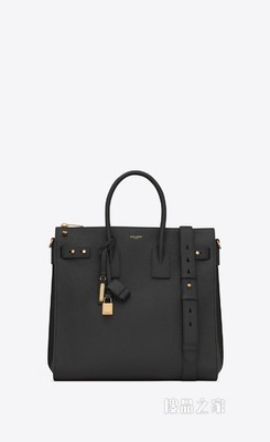 Sac de Jour竖款粒面皮革托特包