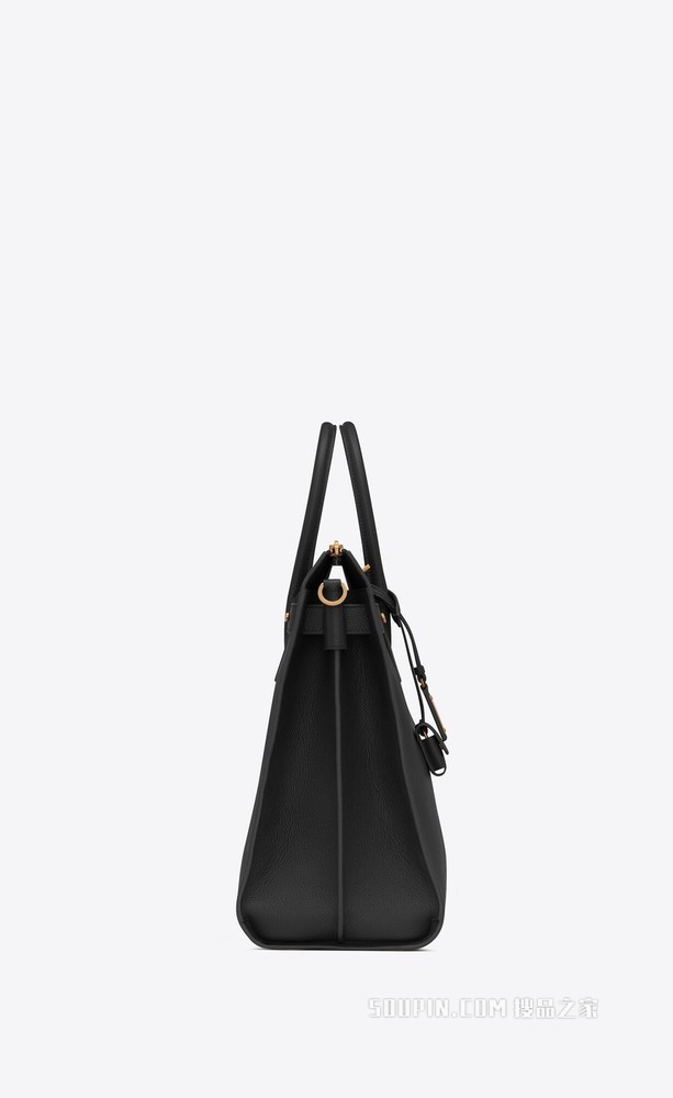 Sac de Jour竖款粒面皮革托特包