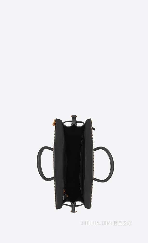 Sac de Jour竖款粒面皮革托特包