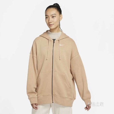 Nike Sportswear Essentials 女子全长拉链开襟起绒连帽衫