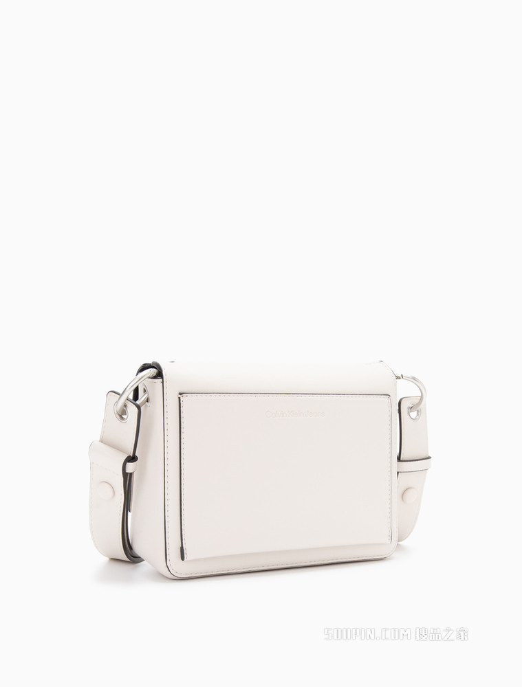 【情人节礼物】Calvin Klein 女士可卸肩带压纹翻盖单肩包DH3106