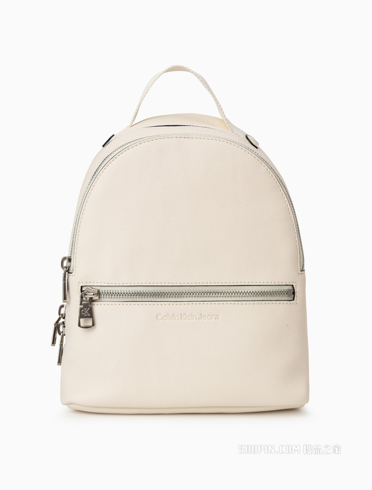 【情人节礼物】Calvin Klein 女包拉链LOGO提花双肩包DH2933