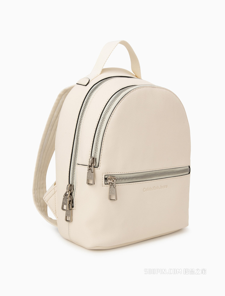 【情人节礼物】Calvin Klein 女包拉链LOGO提花双肩包DH2933