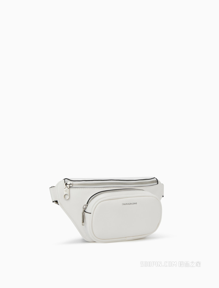 【情人节礼物】Calvin Klein女包 时尚拉链开合压印LOGO腰带卡扣腰包DH2791