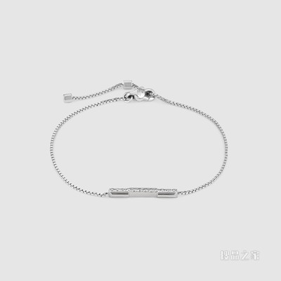 Gucci Link to Love系列钻石手镯 18K白金