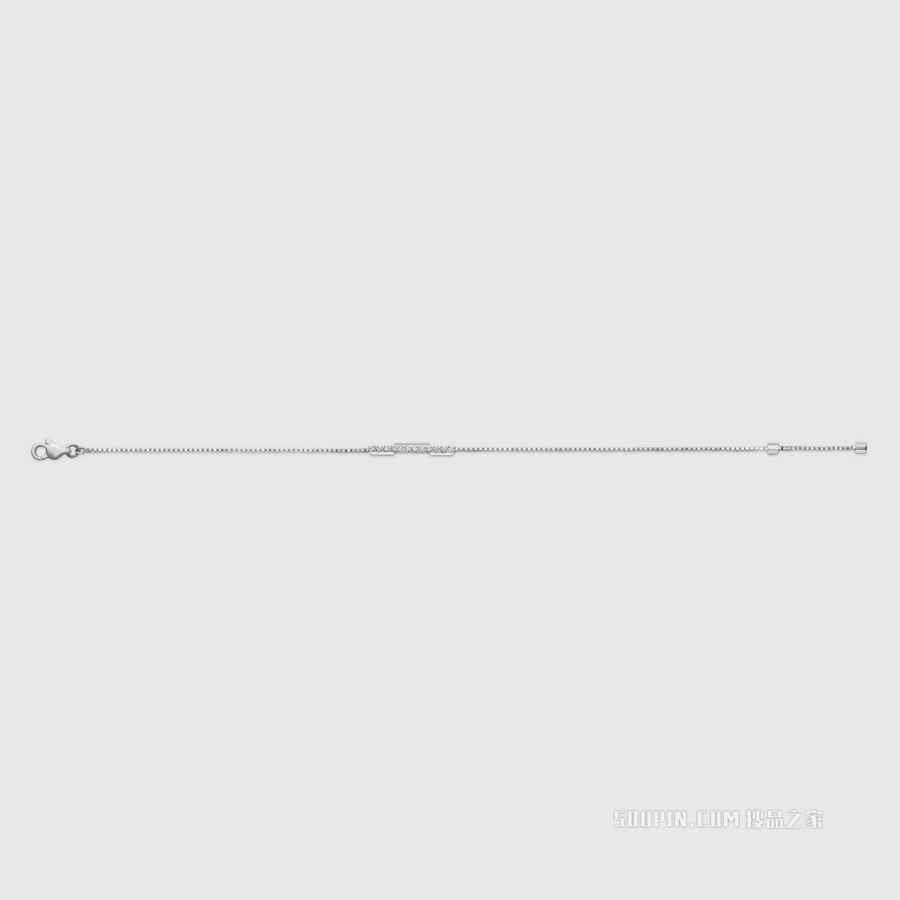 Gucci Link to Love系列钻石手镯 18K白金