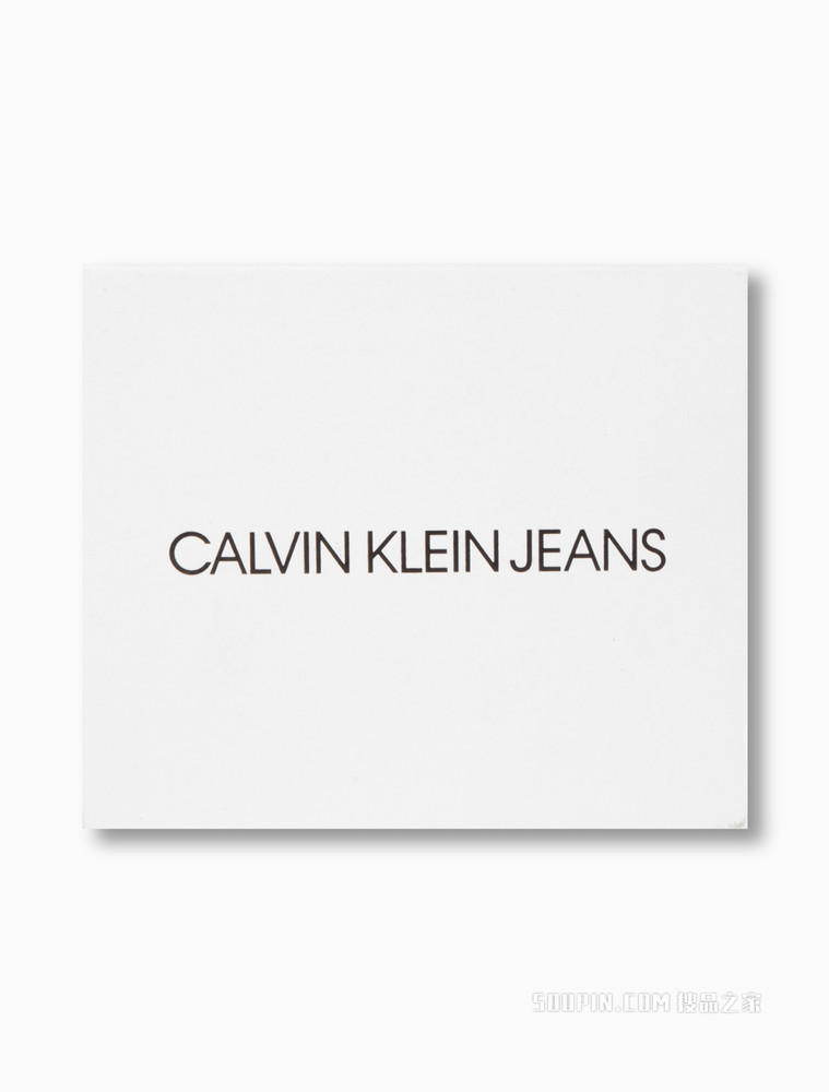Calvin Klein 男士时尚商务荔枝纹金属LOGO标牛皮革折叠短钱包HP1517