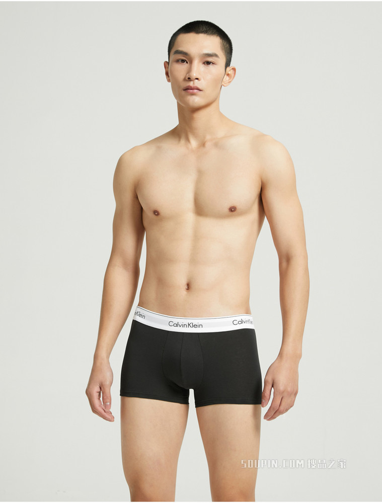 【摩登引力带】Calvin Klein 男士两条装LOGO提花弹力贴身平角内裤NB1086