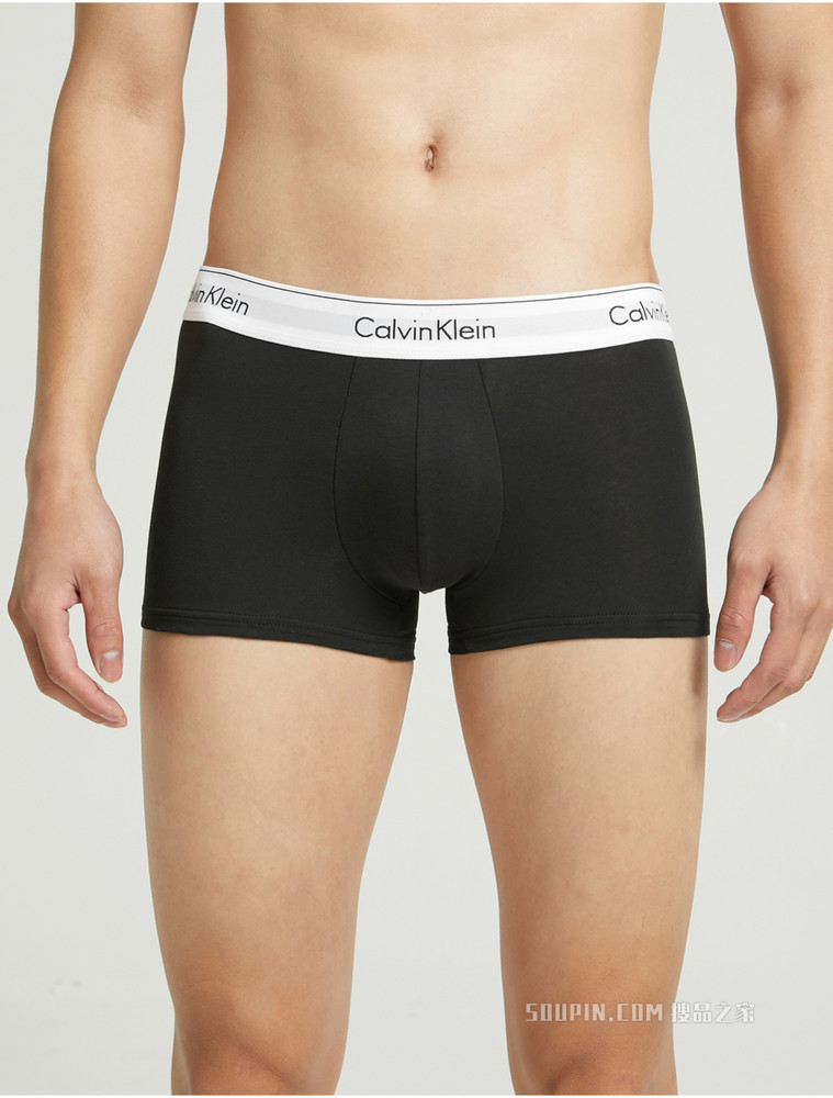 【摩登引力带】Calvin Klein 男士两条装LOGO提花弹力贴身平角内裤NB1086