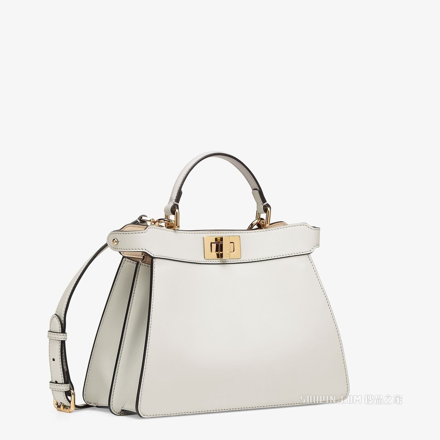 Peekaboo ISeeU小号手袋 浅灰色皮革手袋