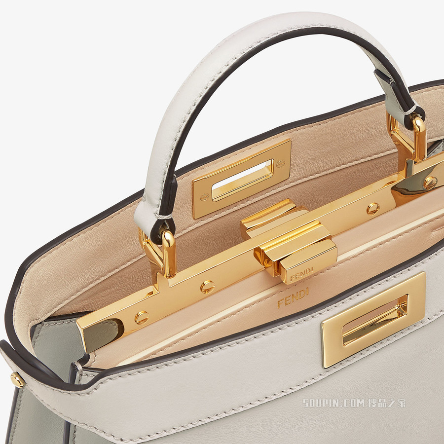 Peekaboo ISeeU小号手袋 浅灰色皮革手袋