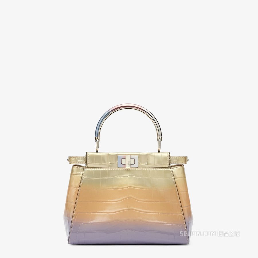 Peekaboo Iconic迷你手袋 拼色鳄鱼皮手袋