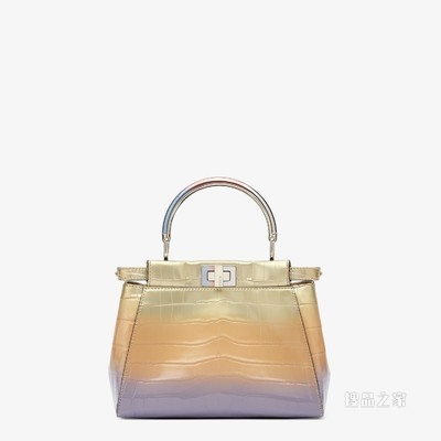 Peekaboo Iconic迷你手袋 拼色鳄鱼皮手袋