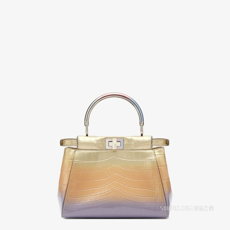 Peekaboo Iconic迷你手袋 拼色鳄鱼皮手袋
