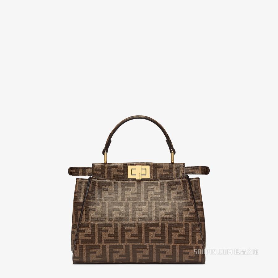 Peekaboo Iconic迷你手袋 FF镶饰釉光布料手袋