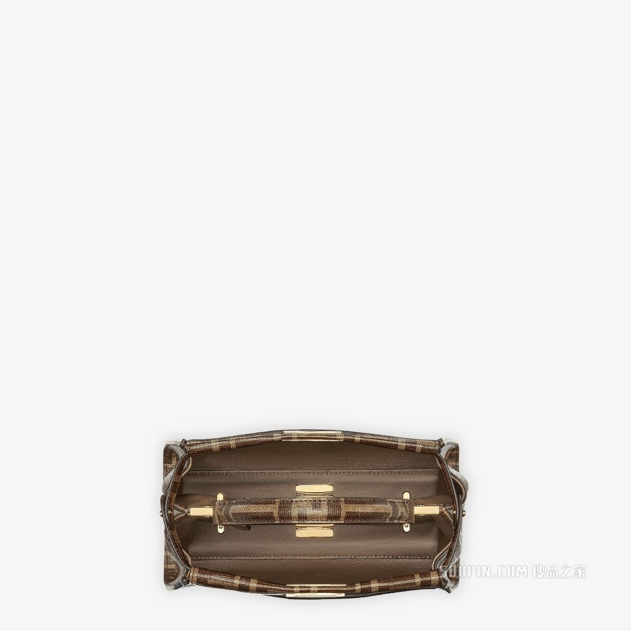 Peekaboo Iconic迷你手袋 FF镶饰釉光布料手袋