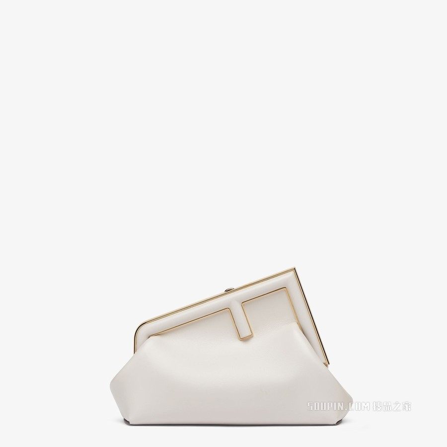 Fendi First小号手袋 浅灰色皮革手袋