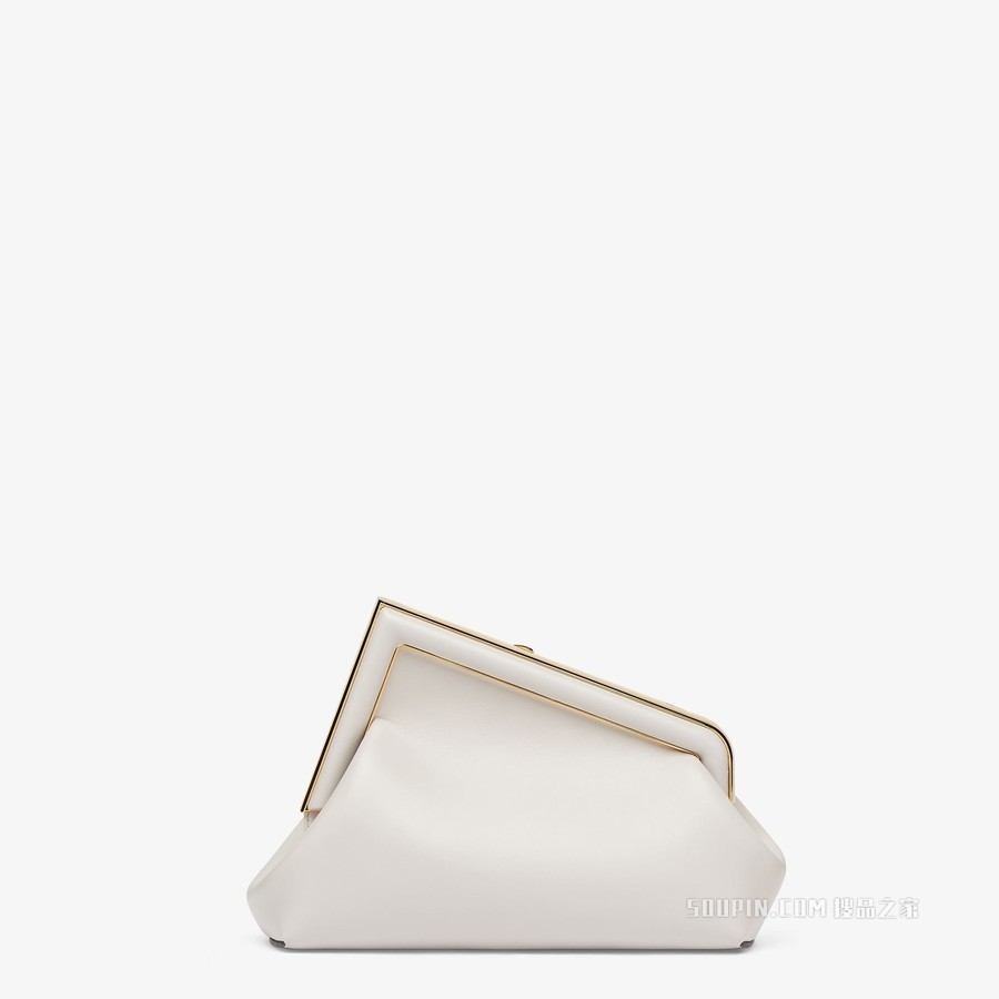Fendi First小号手袋 浅灰色皮革手袋