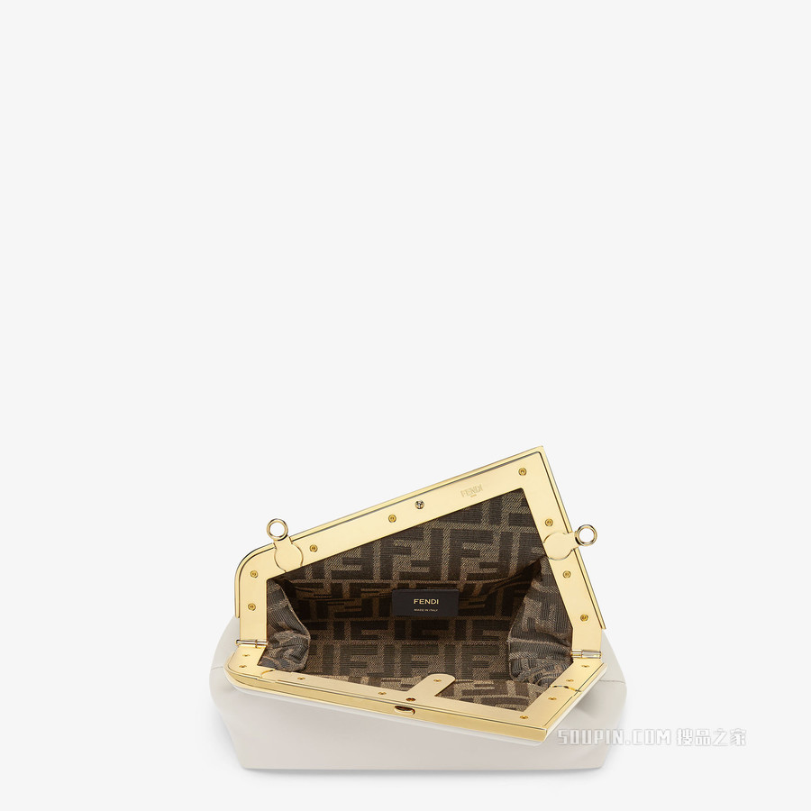 Fendi First小号手袋 浅灰色皮革手袋
