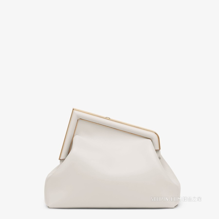 Fendi First中号手袋 浅灰色皮革手袋