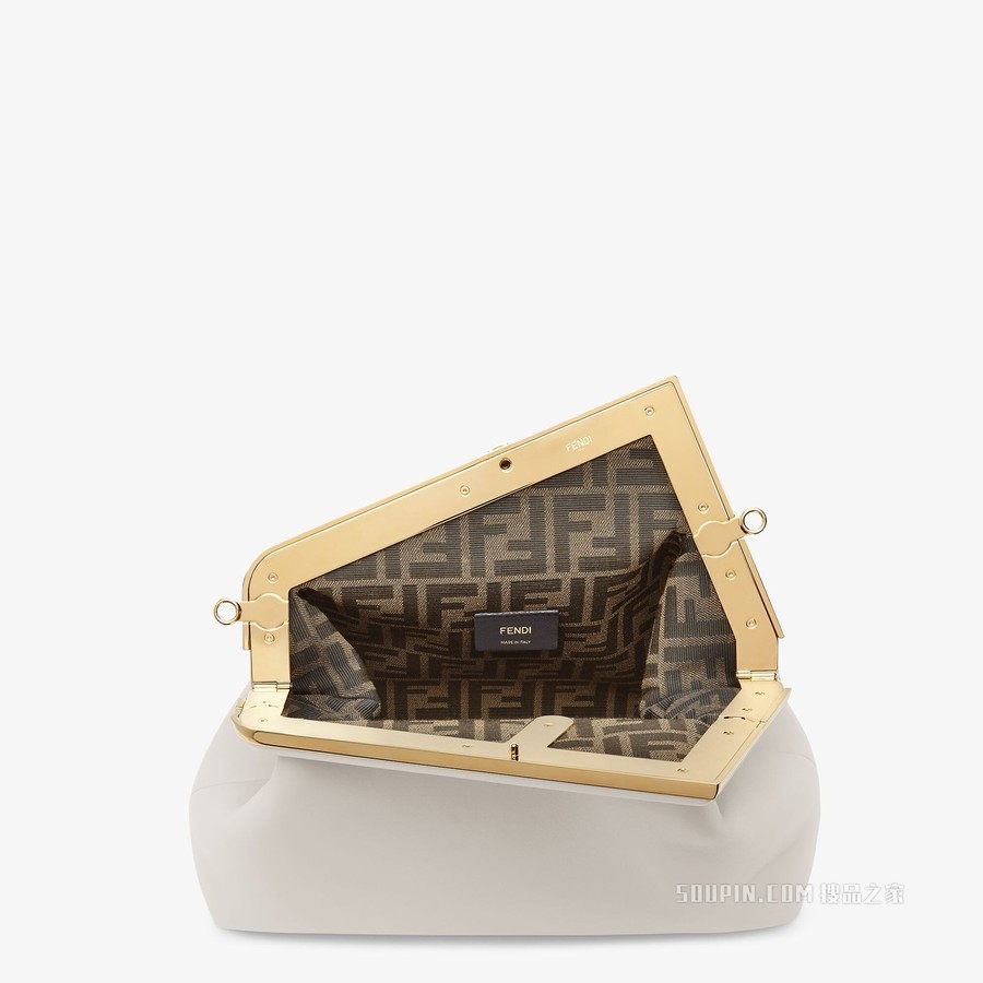 Fendi First中号手袋 浅灰色皮革手袋